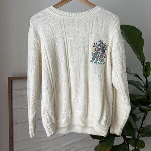 Women's CARRIAGE COURT Vintage Pullover Sweater Cottage Core Size Large L